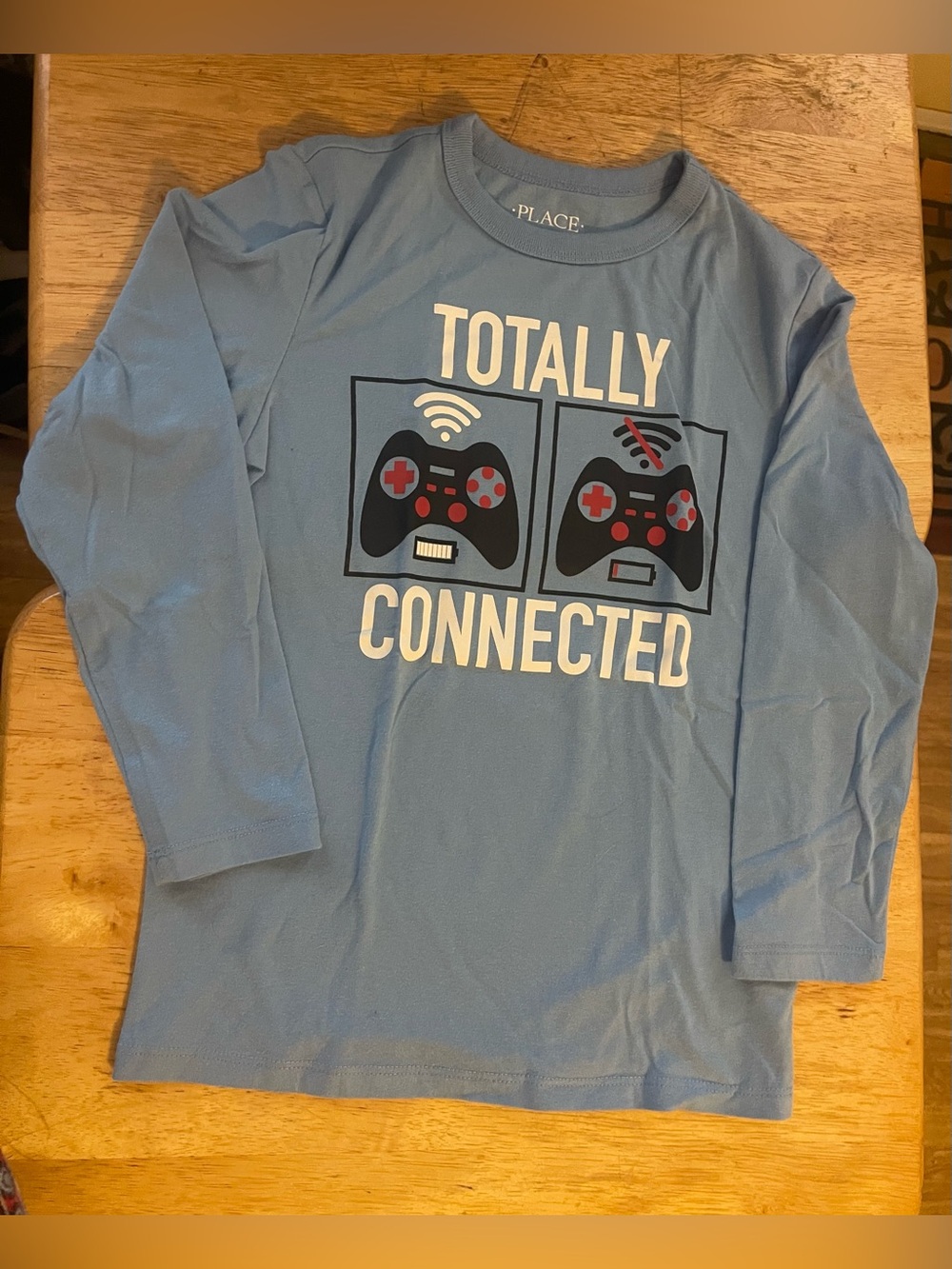Place Light Blue 'Totally Connected' Gamer Controller Tee-5-6